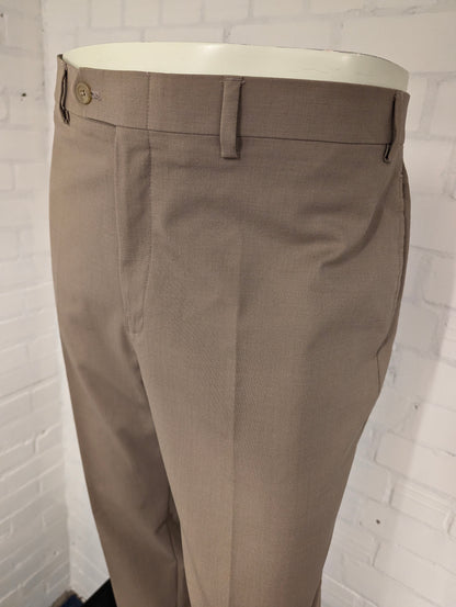 Lauren Ralph Lauren Wollen broek / pantalon. Beige gemêleerd. Maat 56.