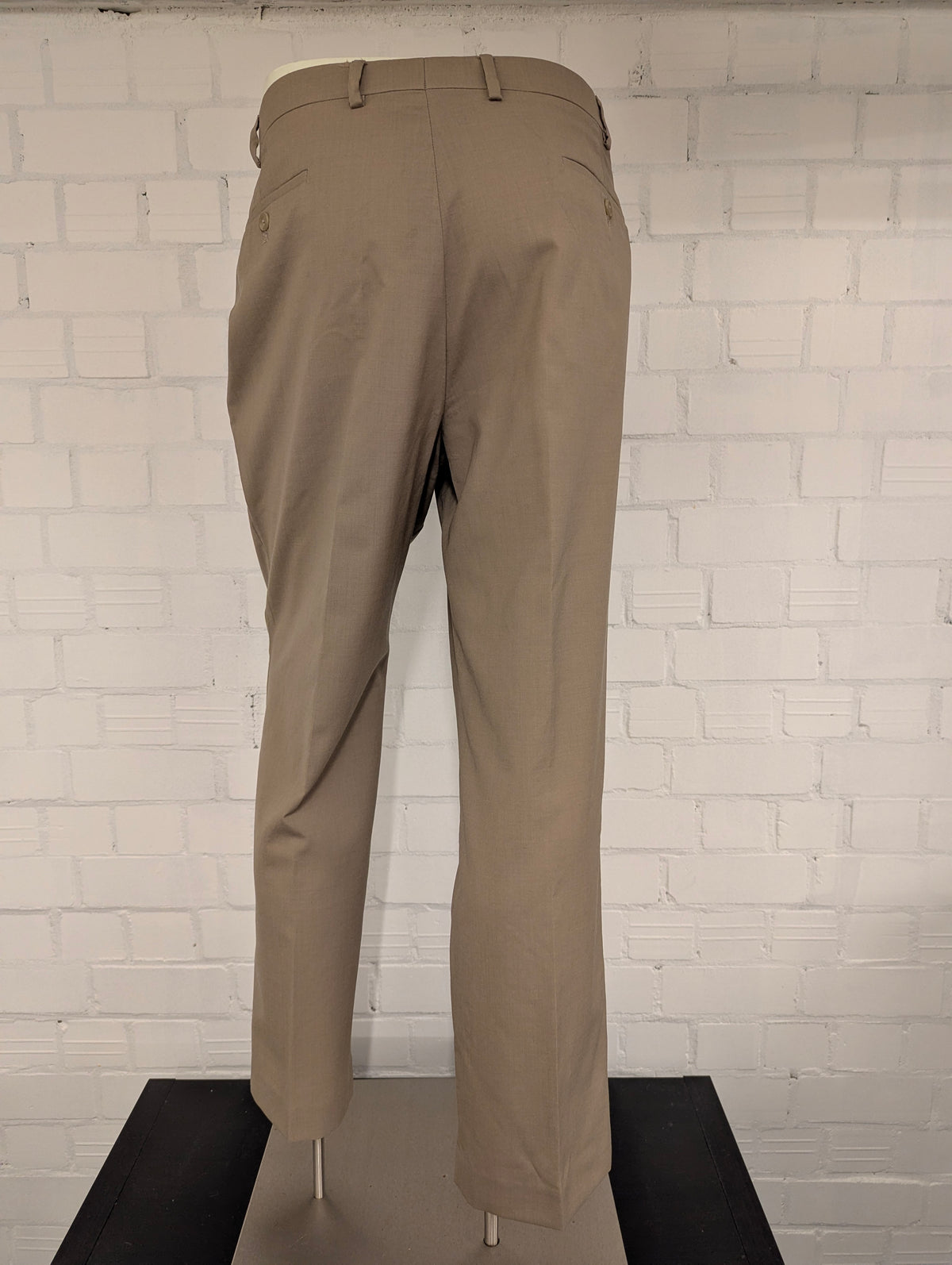 Lauren Ralph Lauren Wollen broek / pantalon. Beige gemêleerd. Maat 56.