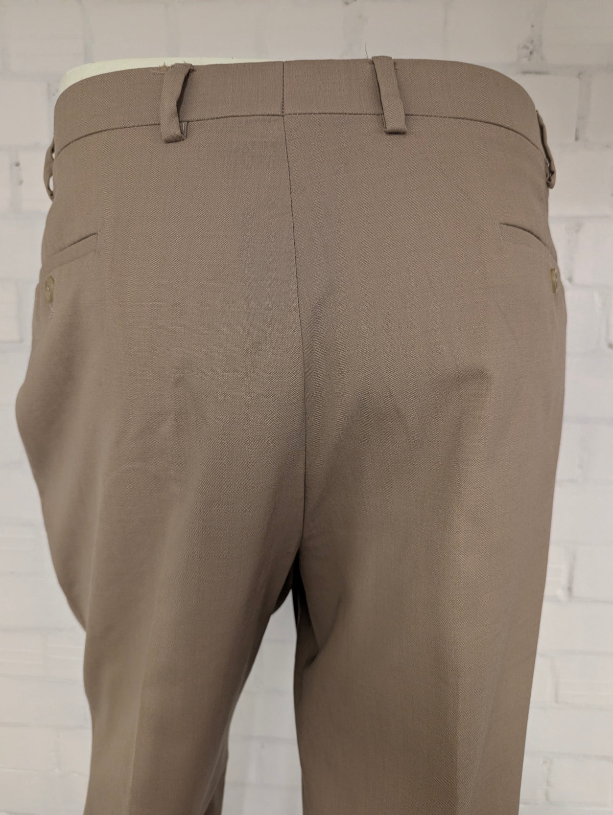 Lauren Ralph Lauren Wollen broek / pantalon. Beige gemêleerd. Maat 56.