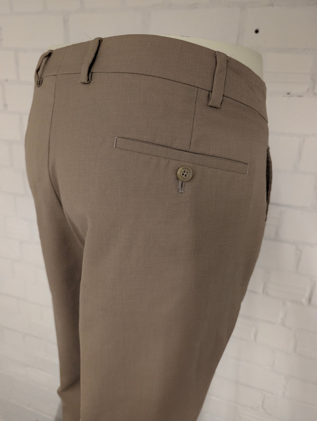 Lauren Ralph Lauren Wollen broek / pantalon. Beige gemêleerd. Maat 56.