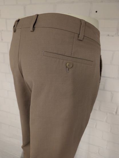 Lauren Ralph Lauren Wollen broek / pantalon. Beige gemêleerd. Maat 56.