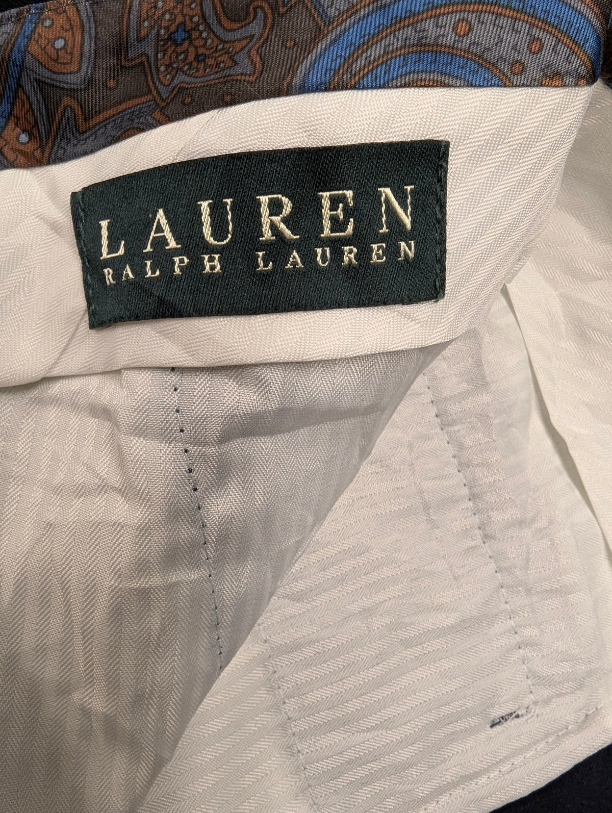 Lauren Ralph Lauren broek / pantalon. Donker Blauw gekleurd. Maat 50.