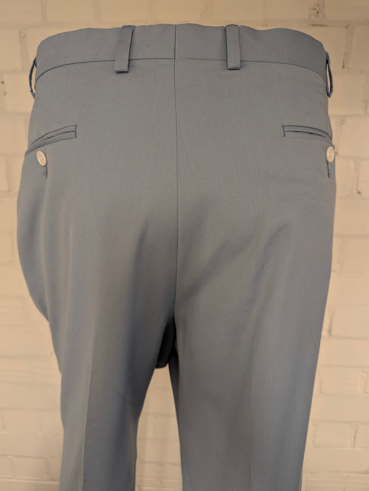 Lauren Ralph Lauren broek / pantalon met omslag. Licht Blauw gemêleerd. Maat 54.