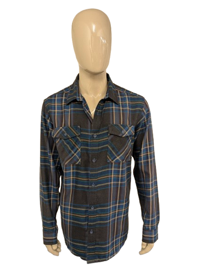 Camicia Mountain Hardwear Blu Verde Rosso Beige a quadri. Taglia L.
