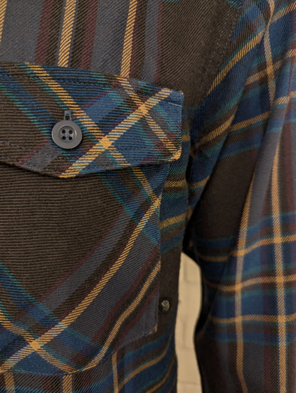 Camicia Mountain Hardwear Blu Verde Rosso Beige a quadri. Taglia L.