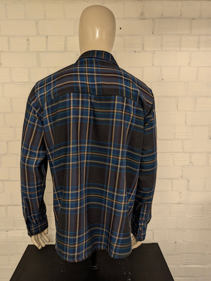 Camicia Mountain Hardwear Blu Verde Rosso Beige a quadri. Taglia L.