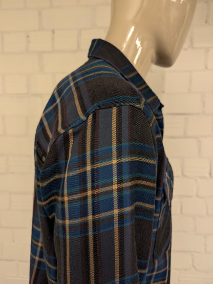 Camicia Mountain Hardwear Blu Verde Rosso Beige a quadri. Taglia L.