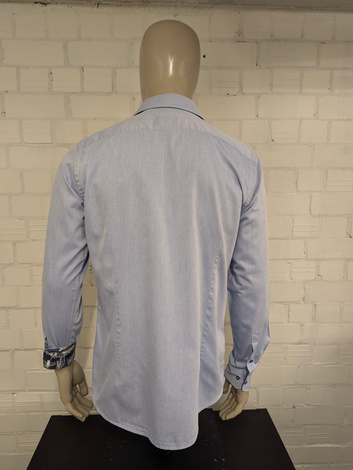 Cia Ragazzi overhemd. Licht Blauw motief. Maat L.