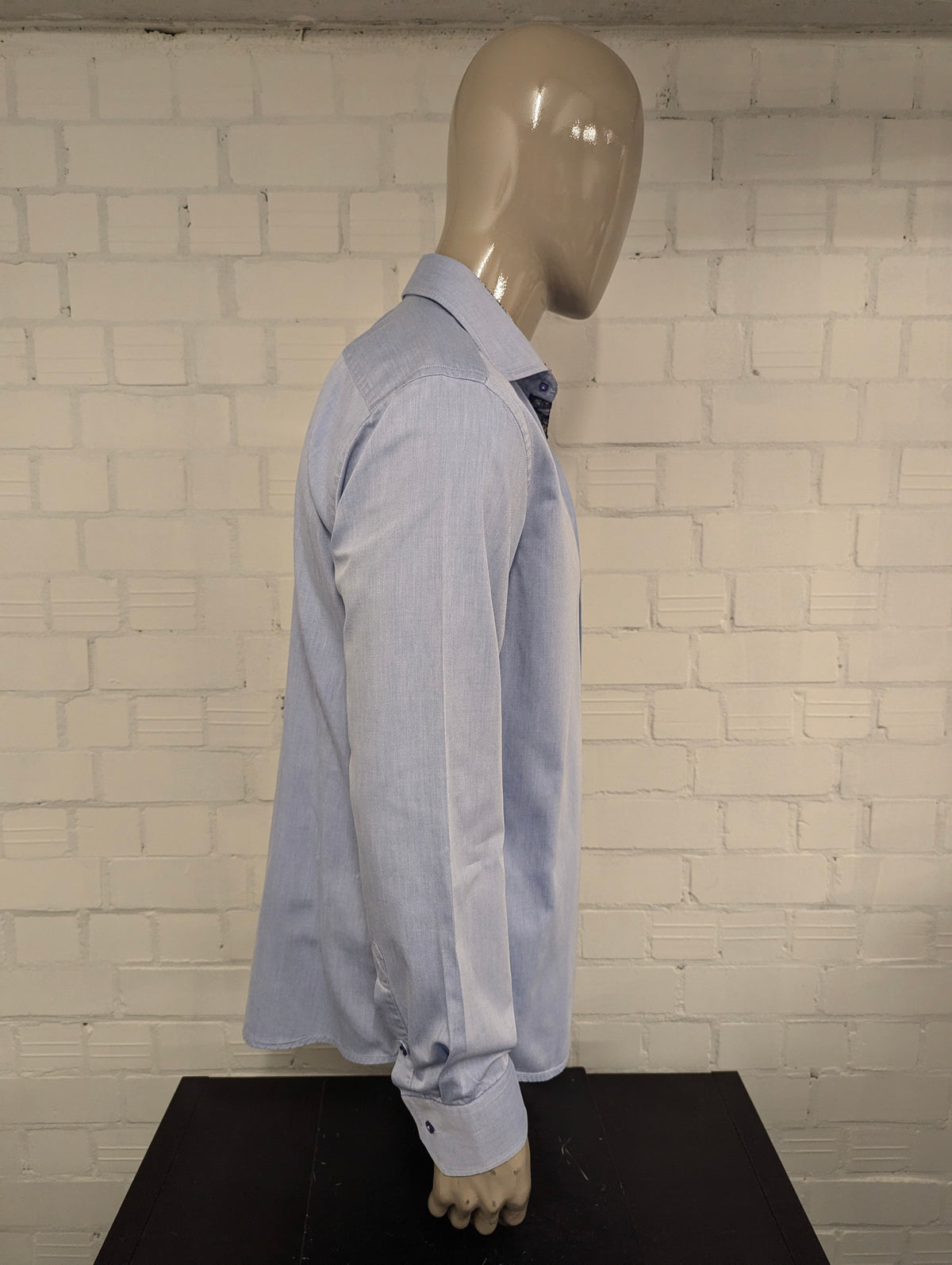 Cia Ragazzi overhemd. Licht Blauw motief. Maat L.