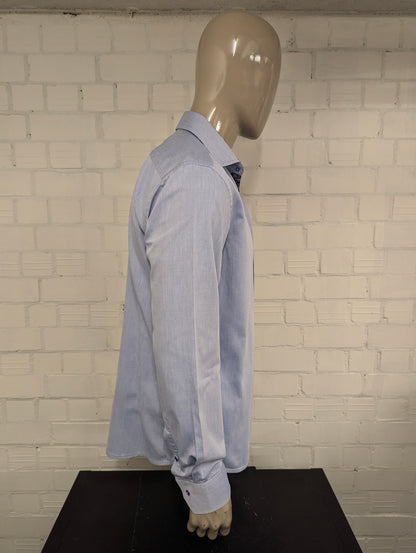 Cia Ragazzi overhemd. Licht Blauw motief. Maat L.