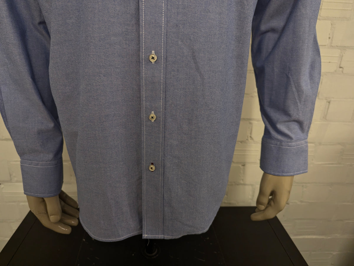 MAN by Tchibo overhemd. Blauw gemêleerd met applicaties. Maat XL.