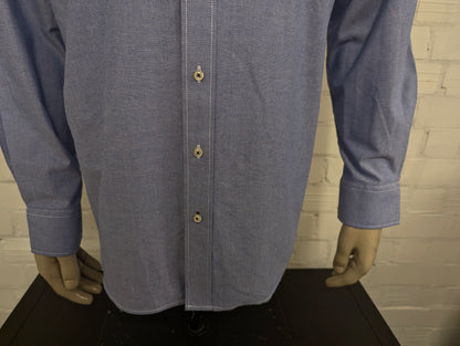 MAN by Tchibo overhemd. Blauw gemêleerd met applicaties. Maat XL.