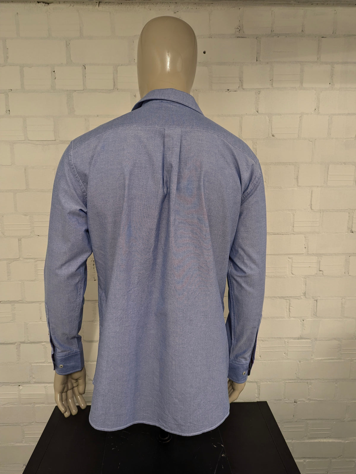 MAN by Tchibo overhemd. Blauw gemêleerd met applicaties. Maat XL.