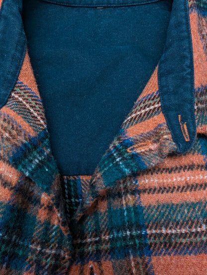 Oxbow wat dikkere Flanellen overhemd. Oranje Groen Blauw Zwart geruit. Maat M.