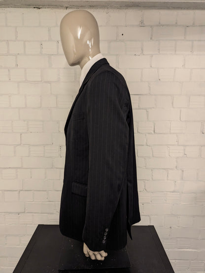 Chaps colbert. Zwart Grijze kruitstreep. Maat 56 / XL. #837.