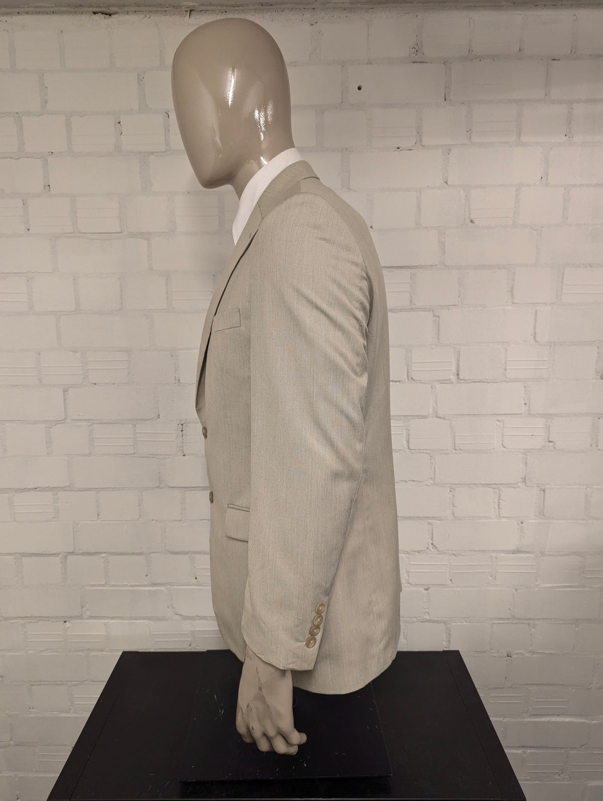 Chaps colbert. Beige gemêleerd. Maat 52 / L.