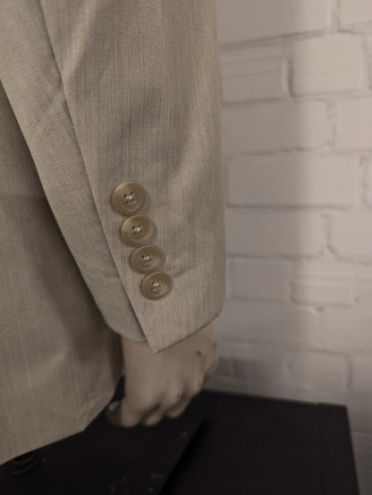 Chaps colbert. Beige gemêleerd. Maat 52 / L.