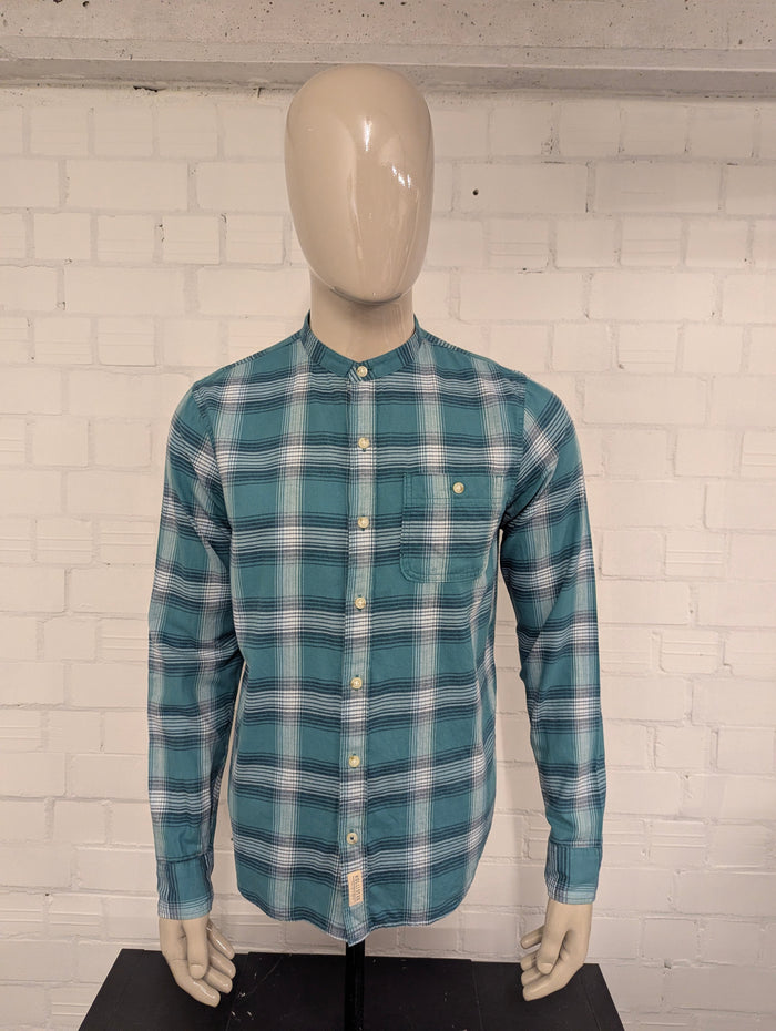 Hollister overhemd met korte/ boeren/ farmerkraag. Maat L.