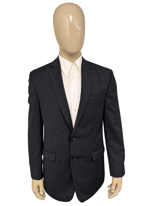 Chaps colbert. Donker Grijs Wit gestreept. Maat 52 / L. #844. – vrijstaande voorzijde.