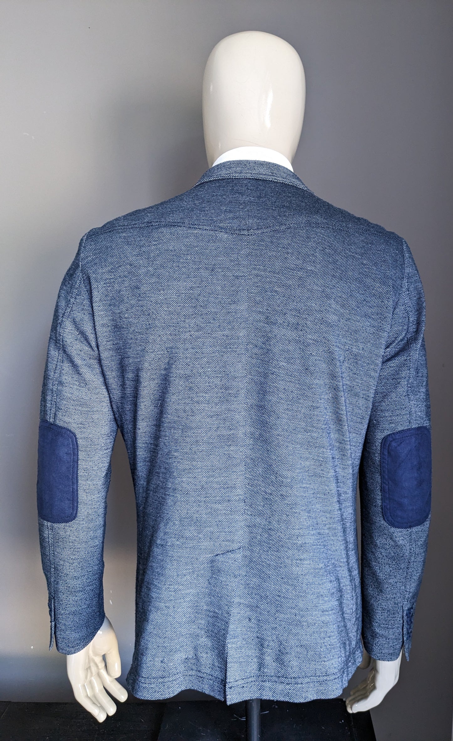 Soho Casual Colbert with elbow patches. Blue gray mixed. Size 50 / M.