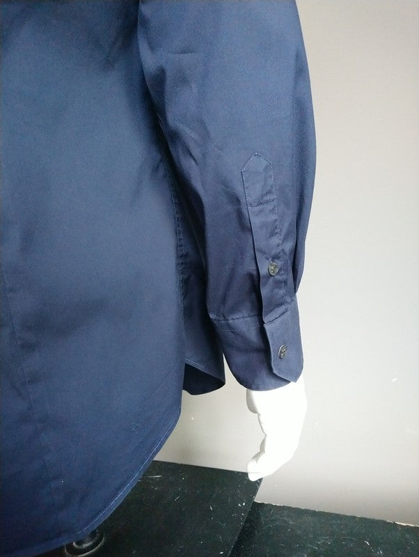 D&G Dolce & Gabanna Overhemd. Donker Blauw gekleurd. Maat M. Valt ruim.