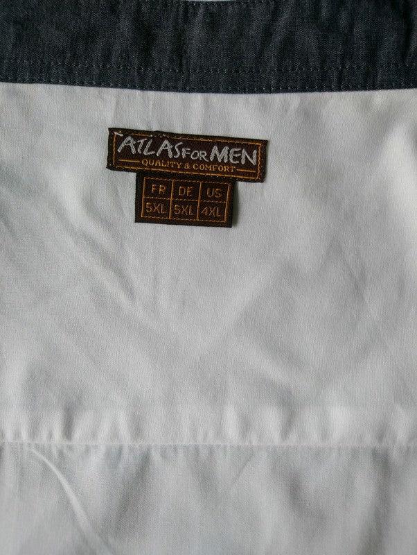 Atlas for Men overhemd. Wit met applicaties. Maat 5XL - EcoGents