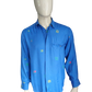 Pal Zileri Vintage overhemd. Blauw gekleurd. Maat S.