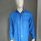 Pal Zileri Vintage overhemd. Blauw gekleurd. Maat S.