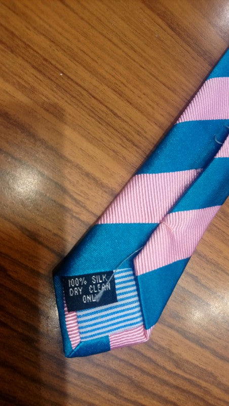 Gant zijde stropdas roze / groen motief