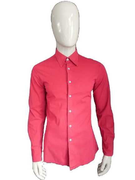 Replay shirt. Colored red. Size L. Stretch