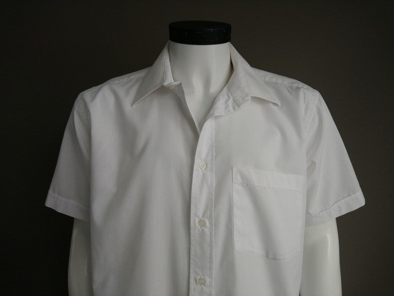 Lavis overhemd met korte mouwen. Kleur Wit. Maat XL