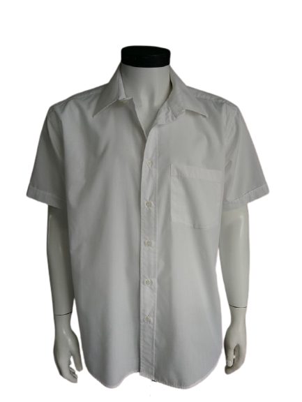 Lavis shirt with short sleeves. Colour White. Size XL