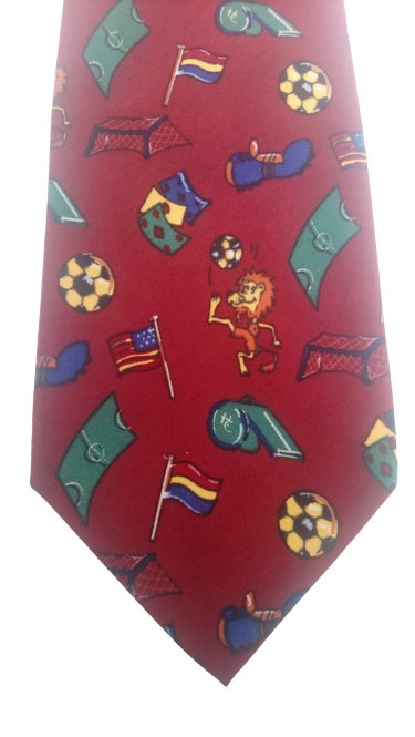 Cravatta da calcio vintage Holland Casino. Bordeaux. Seta