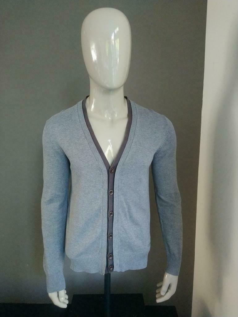 Esprit vest with buttons and elbow pieces. Gray colored. Size M.