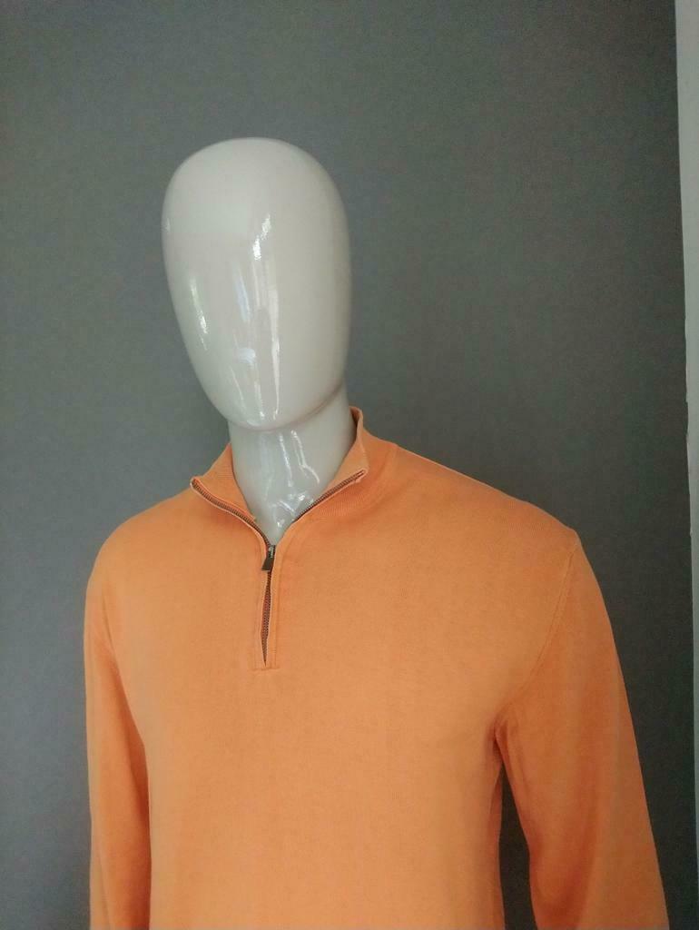 Suéter de Ivy Oxford con cremallera. Naranja coloreada. Tamaño XL.
