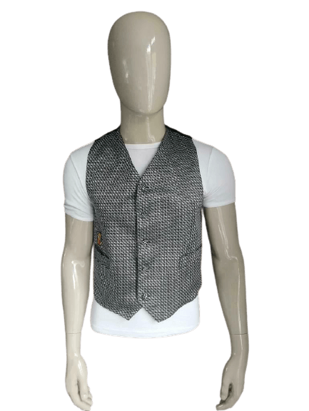 Bart "The Simpson" Waistcoat. Black and white checkered motif. Size S - EcoGents