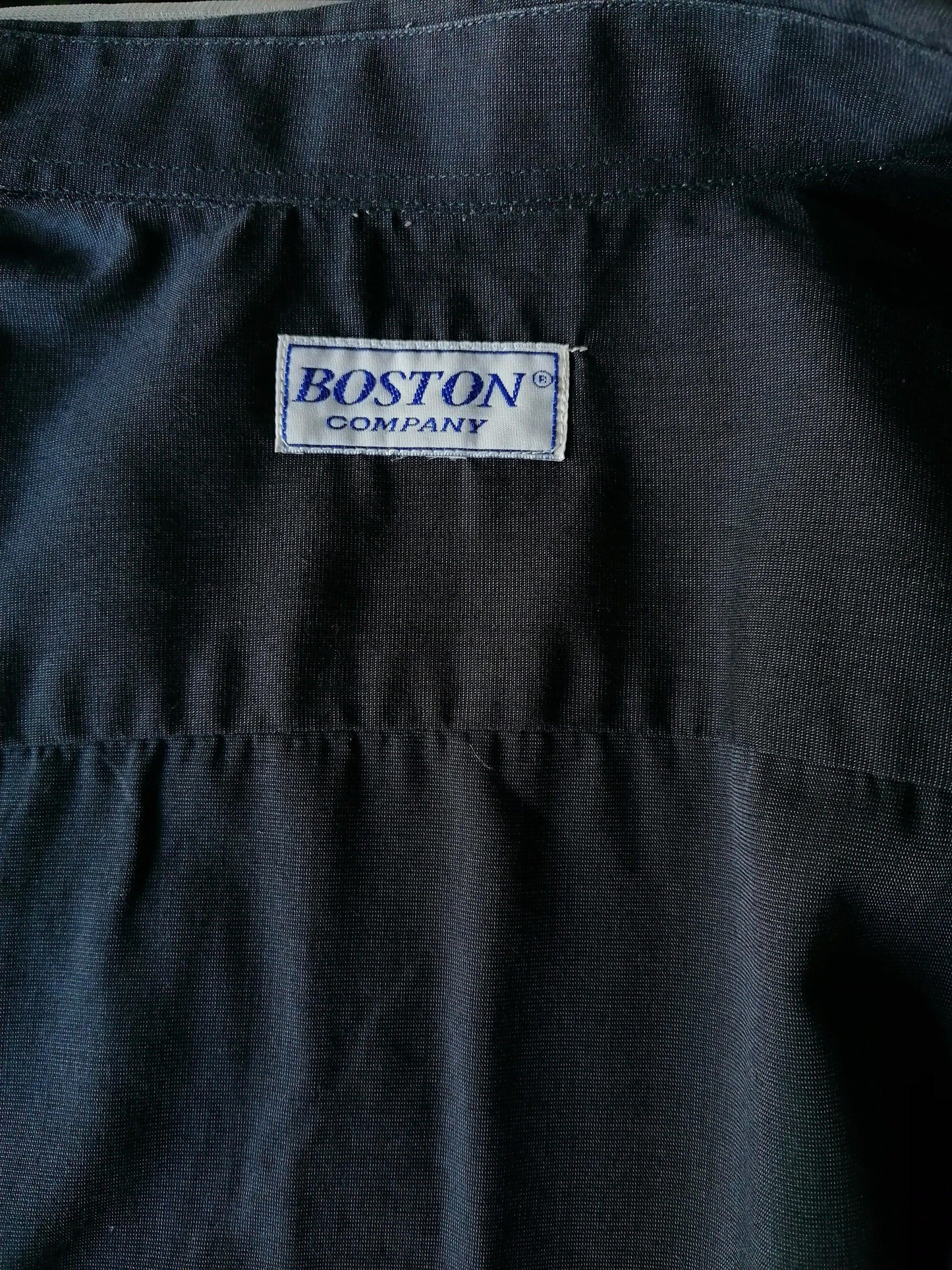 Boston Company overhemd met drukknoop. Zwart. Maat 2XL / XXL - EcoGents