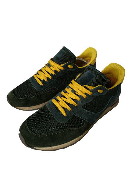 Sneaker undici / 11ty. Colorato giallo verde scuro. Taglia 43.