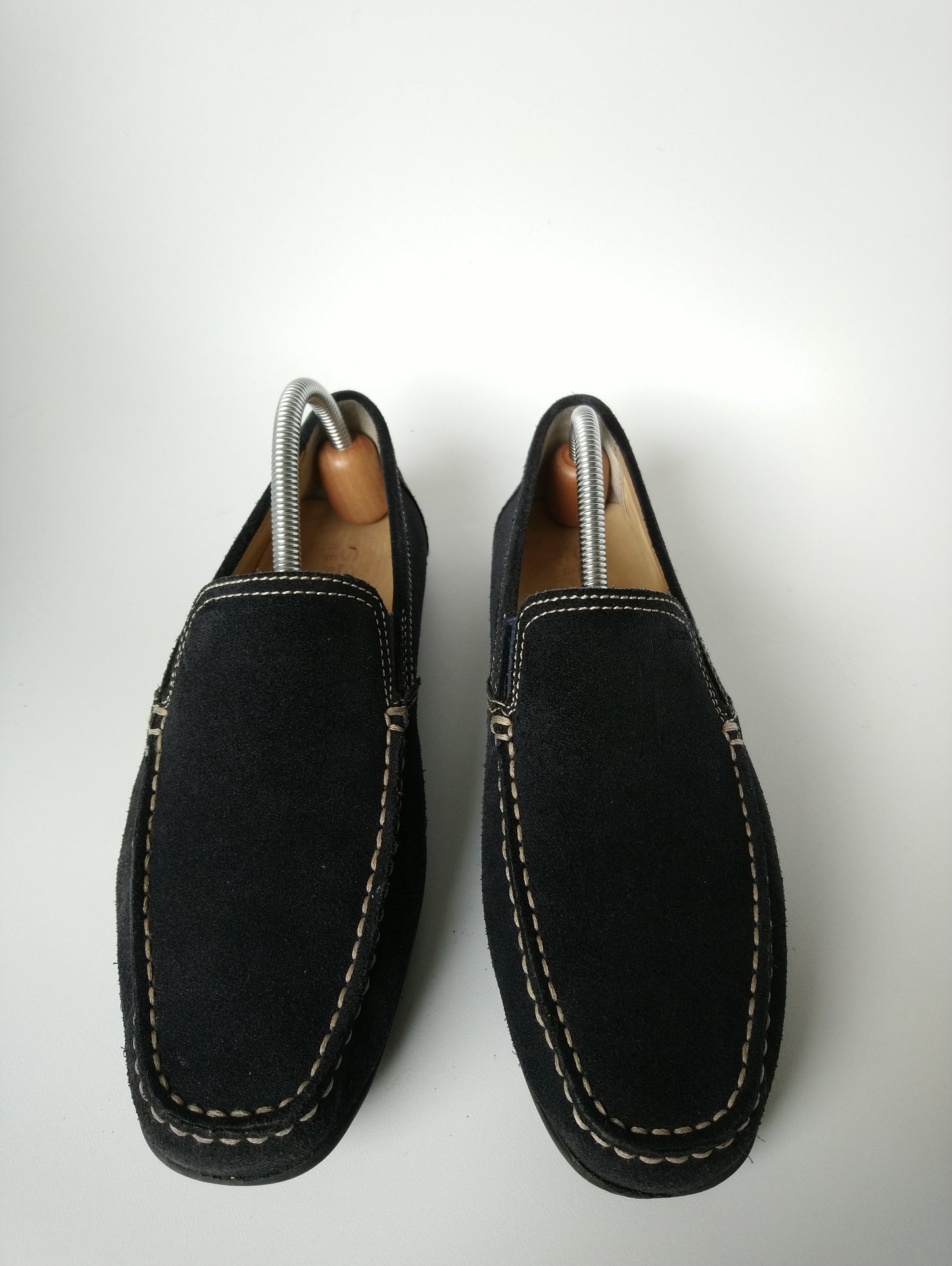 Geox Respira Leather Moccasins. Dark blue colored. Size 40.