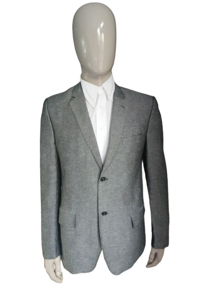 Matinique Jacket. Gray white mixed motif. Size 54 / L