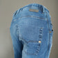 Diesel Denim Sweat Pants jeans. Blauw gekleurd. Maat W32 - L32. type Krooley. Elastische band taille.