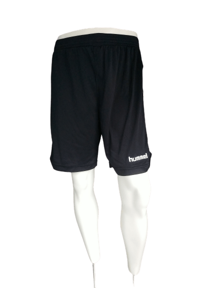 Hummel sport korte broek. Zwart Wit gekleurd. Maat XL - ecogents