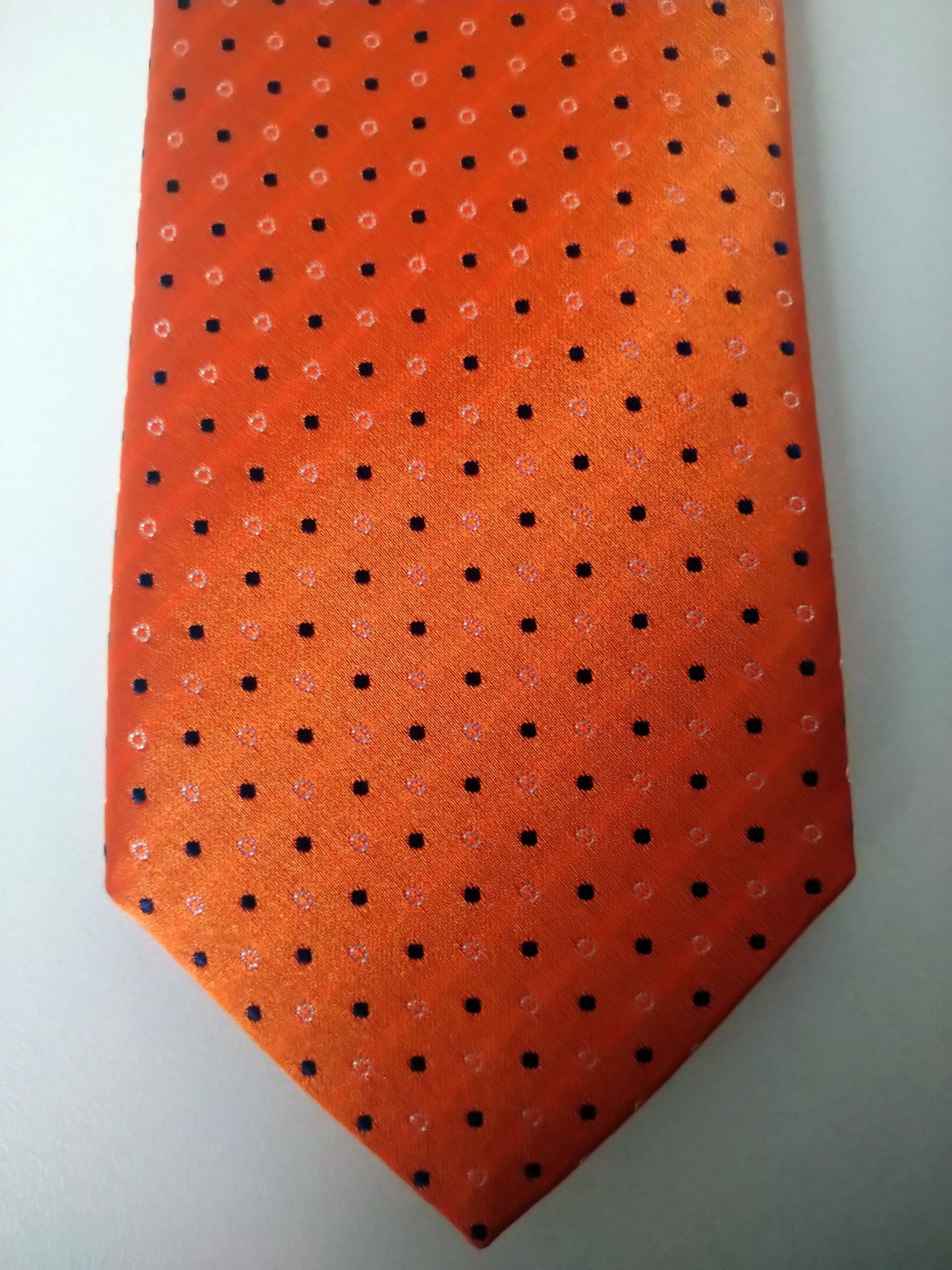 Eton tie. Color orange. 100% silk