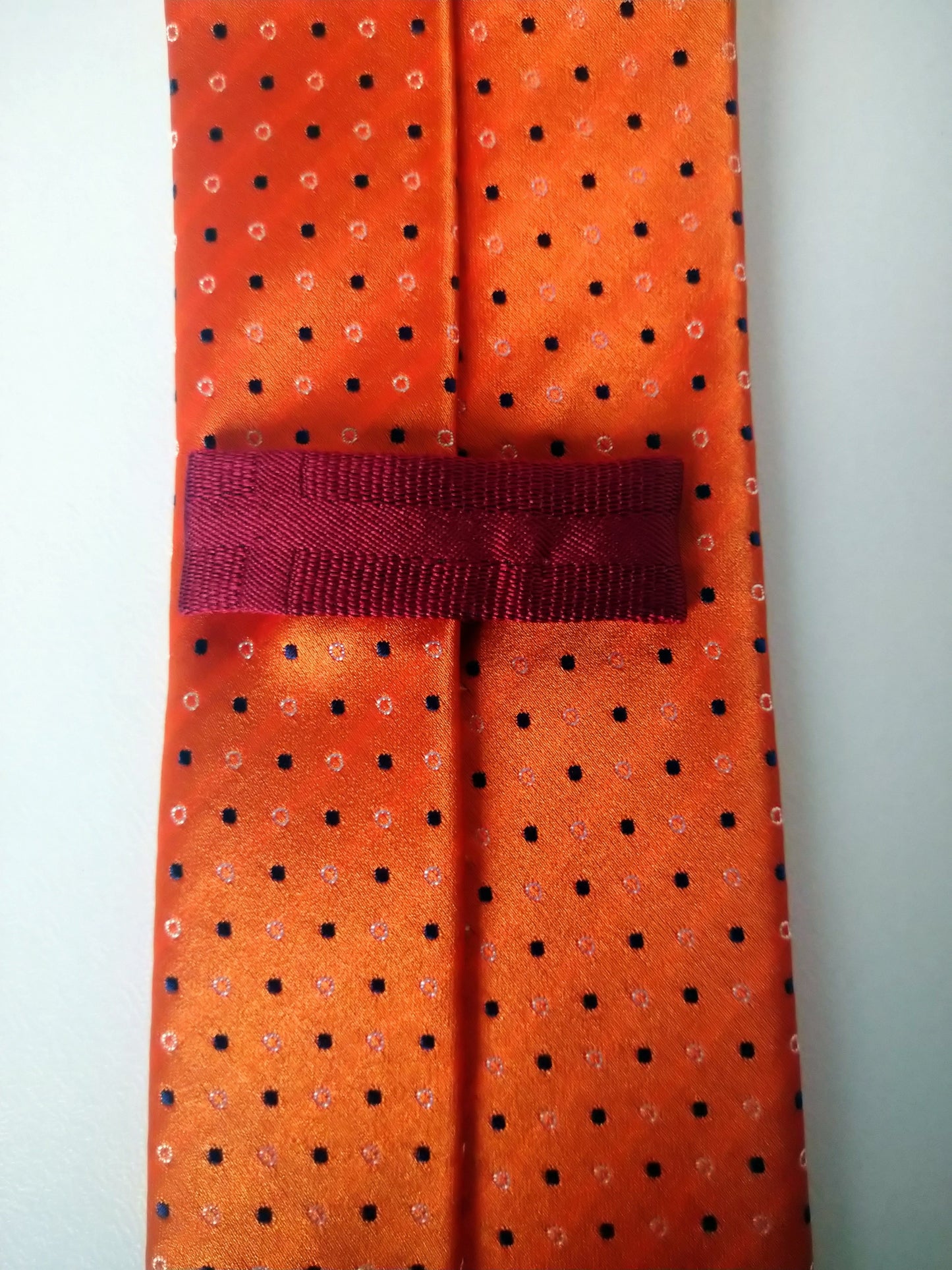 Eton tie. Color orange. 100% silk