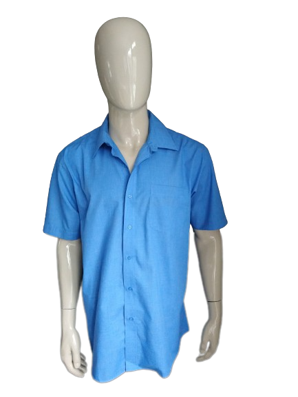George -Shirt Kurzarm. Blau gefärbt. Größe xl.