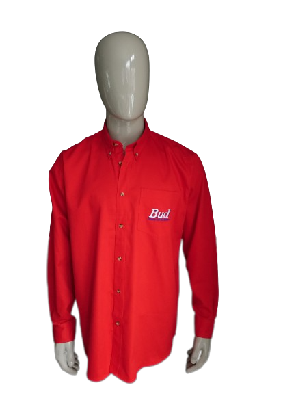 Bud / Budweiser „King of Beer“-Shirt. Rot gefärbt. Größe XL. dickerer Stoff. Neu!!