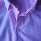 Olymp overhemd korte mouw. Roze Wit geblokt. Maat XL.