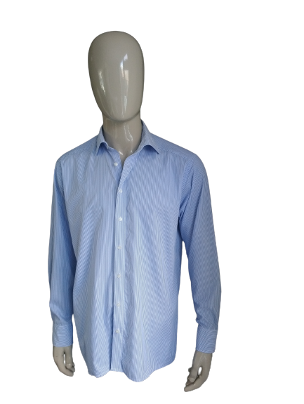Marvelis -Shirt. Blau weiß gestreift. Größe 42 / L.