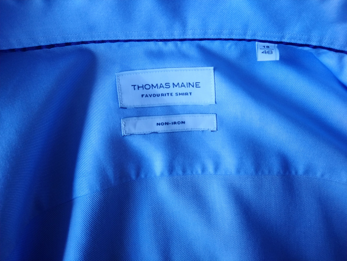Thomas Maine shirt. Light blue colored. Size 46 / XXL / 2XL.