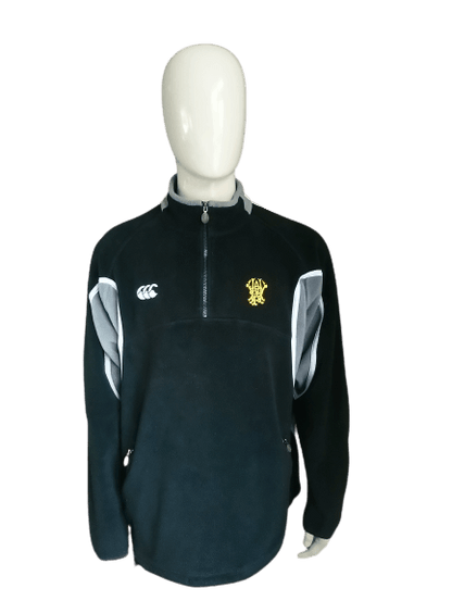 Maglione in pile Canterbury con cerniera. Grigio nero colorato. Dimensione 3XL XXXL EcoGents